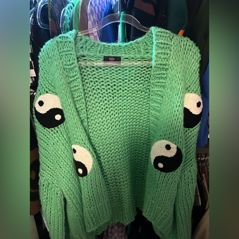 Visionary Hand Knit Yin and Yang Cardi